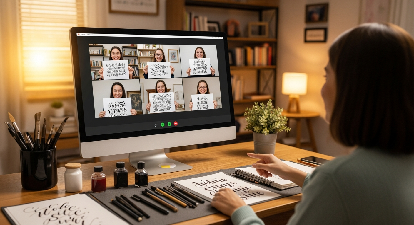 Онлайн-урок каллиграфии